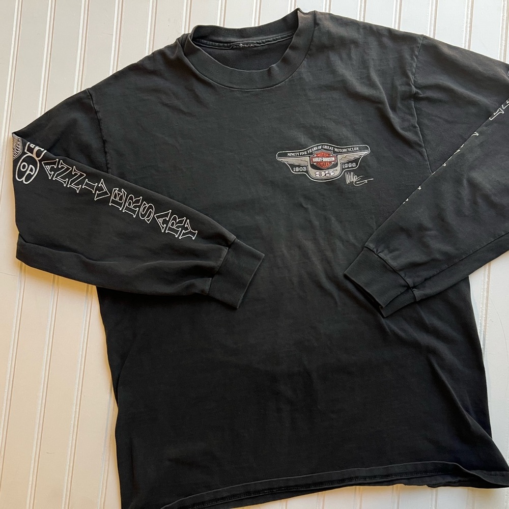 Vintage 90s Harley Davidson 95th Anniversary Long Sleeve T-Shirt